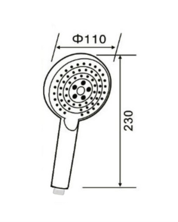Душевая лейка Orange O-Shower OS03b 3 режима, черный матовый